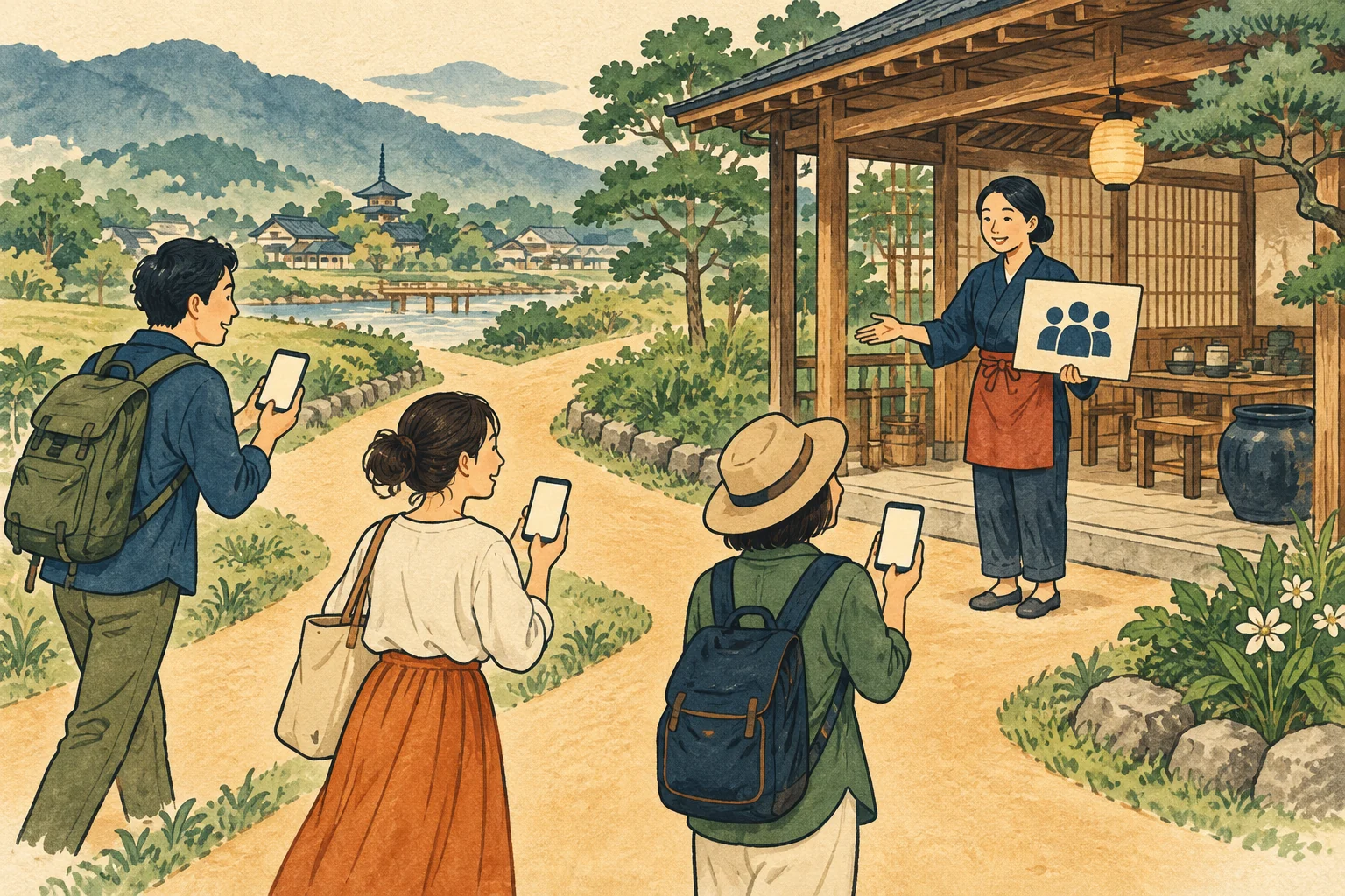 別々の申し込みが集まる案内イラスト